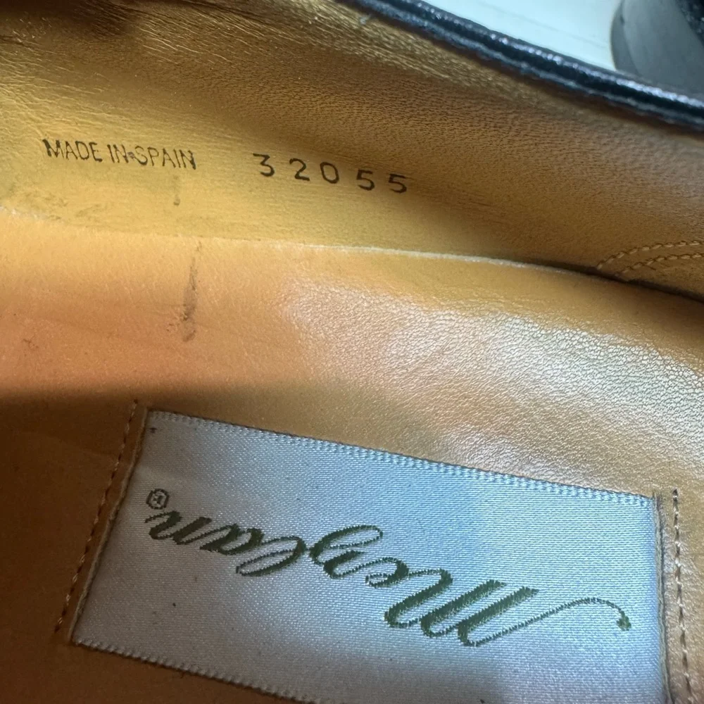 MEZLAN MARQUE CAP TOE BROGUEBLACK LEATHER OXFORD MEN'S SHOES 11 $400 - Picture 9 of 9